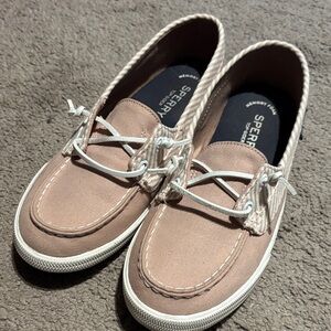 Sperry Blush Canvas Boat Shoes
